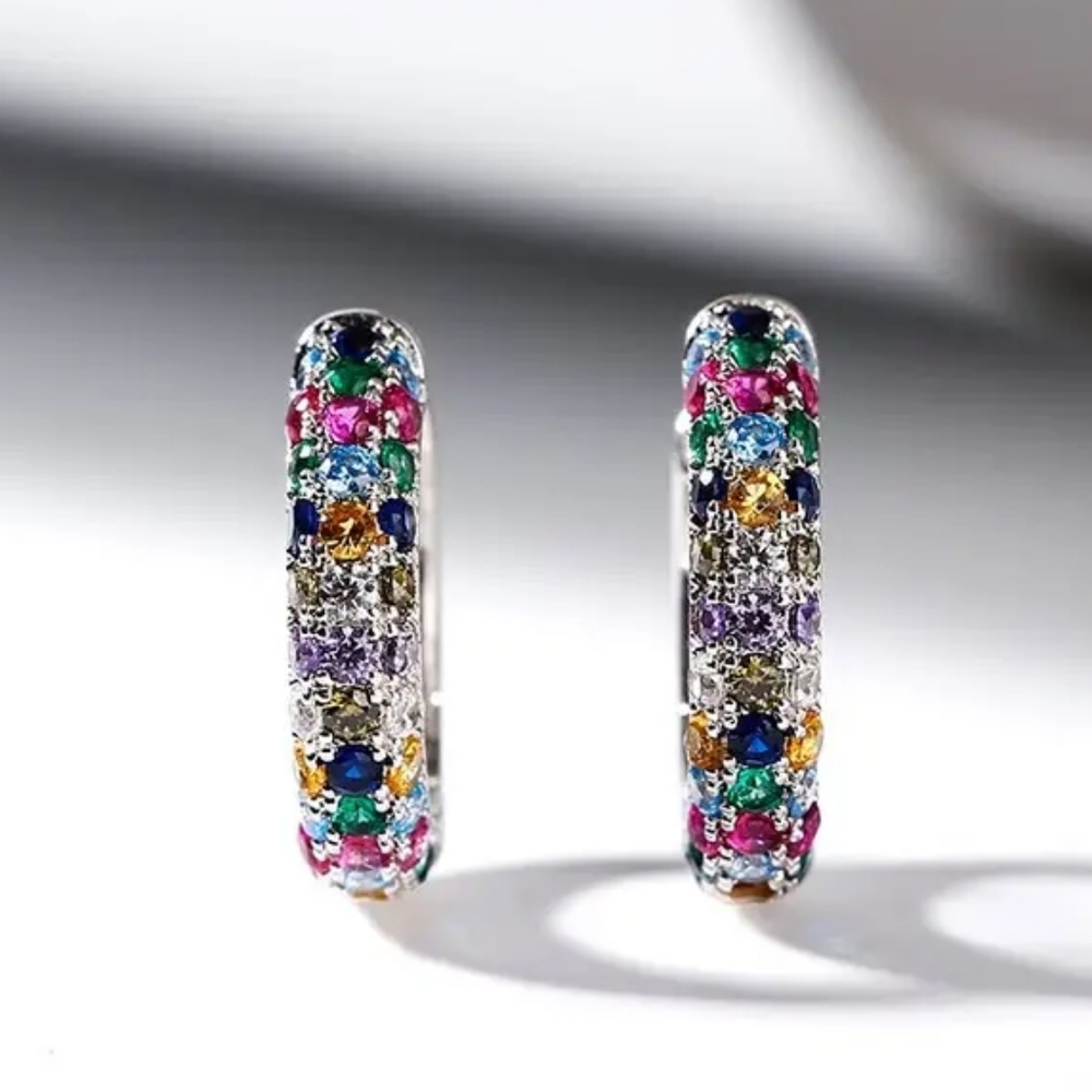NEW! Multicolor  TINY earrings   -BTQ - Picture 5 of 11